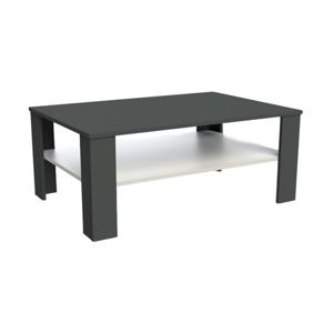 Konferenčný stolík TINA 100x70 cm čierna/biela