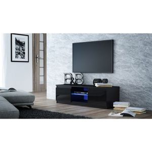 TV stolík LCD glass 140 cm čierna lesklá