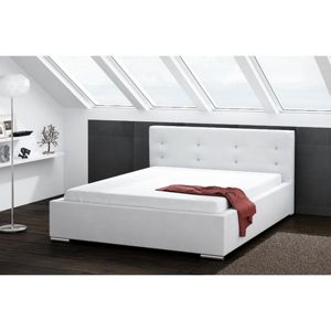  Čalúnená posteľ DAKOTA biela rozmer 140x200 cm