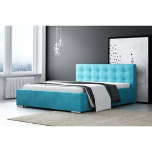 Čalúnená posteľ DIANA modrá rozmer 140x200 cm
