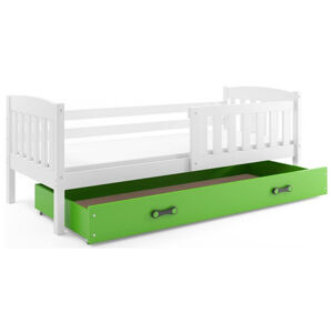 Detská posteľ KUBUS s úložným priestorom 90x200 cm - biela Zelená