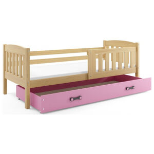 Detská posteľ KUBUS s úložným priestorom 80x190 cm - borovica Ružová