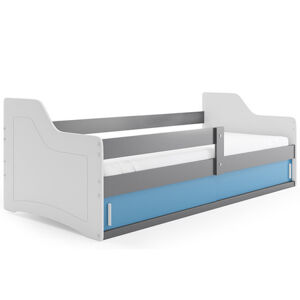 Detská posteľ SOFIX s úložným priestorom 80x160 cm - grafit Modrá