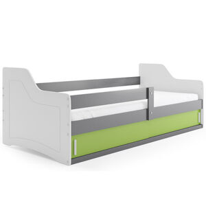 Detská posteľ SOFIX s úložným priestorom 80x160 cm - grafit Zelená