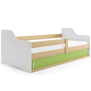 Detská posteľ SOFIX s úložným priestorom 80x160 cm - borovica Zelená