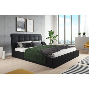 Čalouněná postel ADLO rozměr 80x200 cm Černá