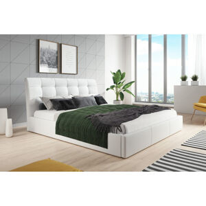 Čalouněná postel ADLO rozměr 180x200 cm Bílá