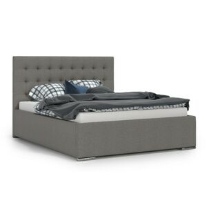 Čalouněná postel PRIMO 140x200 cm Tmavě šedá