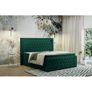 Čalúnená posteľ CESAR 200x200 cm Zelená