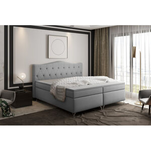 Čalouněná postel IMPERIA včetně úložného prostoru 180x200 Světle šedá