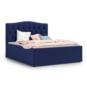 Čalouněná postel RIVA 160x200 cm Tmavě modrá
