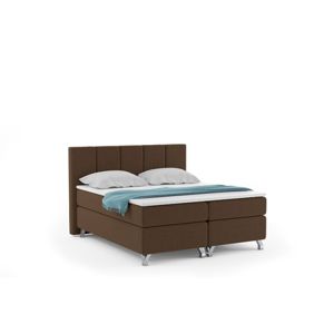 Čalouněná postel IMPERIA včetně úložného prostoru 160x200 Hnědá