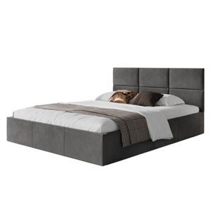 Čalúnená posteľ PORTO rozmer 140x200 cm Tmavo sivá