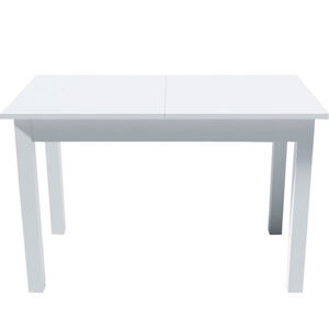 Rozkladací jedálenský stôl KEVIN 120 cm - biela