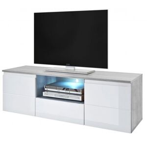 TV stolík RTV MEZO 140 cm - beton/biela
