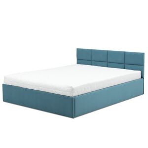 Čalúnená posteľ MONOS s matracom rozmer 160x200 cm Tyrkysová