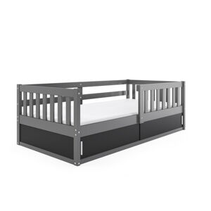 Detská posteľ SMART 80x160 cm Sivá-čierna